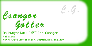 csongor goller business card